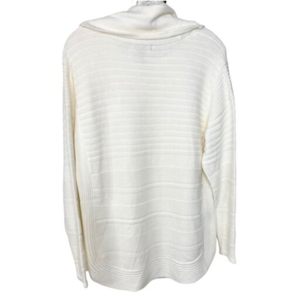 Design History Sweater Cowl Neck Ivory Pullover Knit Size XL - Picture 4 of 9